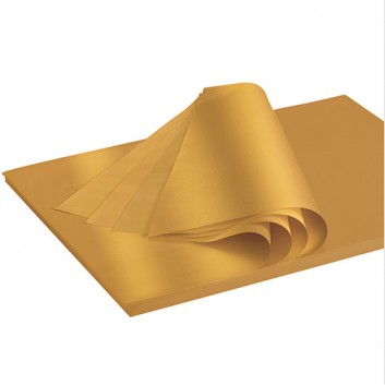  Flaschenseide 2,0kg-Pack; 37 x 50 cm; uni; gold; Nr. 10; ca. 35 g/m² = ca. 300 Bogen/Pack; Seidenpapier; Bogen plano in Folie - 2,0kg je Pk 