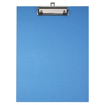  Falken Klemmbrett; für DIN A4: 23,0 x 32,0 cm (B x T); blau; Pappkern mit Papierbezug; Klemme: Metall; mit Aufhängöse 
