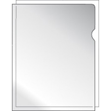  Sichthülle Standard; für DIN A4; farblos; glasklar; oben und rechte Seite offen; dokumentenecht; Polypropylen; 0,11 mm; keine Lochung 