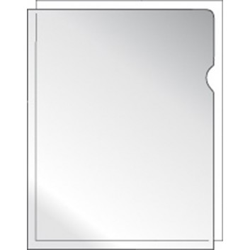  Sichthülle Standard - glasklar; für DIN A4; farblos; glasklar; oben und rechte Seite offen; dokumentenecht; Polypropylen; 0,11 mm; keine Lochung 