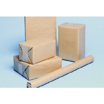  Recycling-Packpapier: Braunpack; verschiedene Formate; uni, unbedruckt; braun, enggerippt; 80 / 100 g/qm; Secare-Rolle oder Bogen 