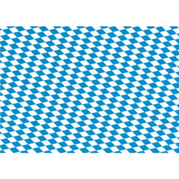  Geschenkpapier; 50 cm  / 70 cm x  250 m; bayerisch Raute; weiß-blau; Secare-Rolle 