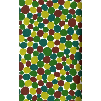  Bolis Geschenkpapier; 70 cm x 50 m; Punkte; grün-braun; 2038-72; Offset weiß, glatt; 50m-Midirolle; Ostern - Frühling - Bunt 