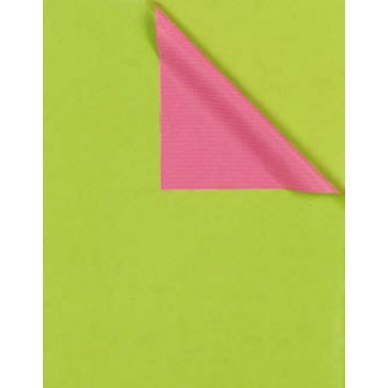  Geschenkpapier; 50 cm x 100 m; bicolor, zweiseitig farbig; viele Farbkombinationen; Kraftpapier, weiß enggerippt; 100m-Maxirolle; ca. 60 g/qm 