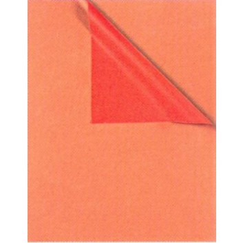 Geschenkpapier; 50 cm / 70 cm x ca. 250 m; bicolor, zweiseitig farbig; kupfer-rot; 931660; Kraftpapier, weiß enggerippt; Secare-Rolle; ca. 60 g/qm 
