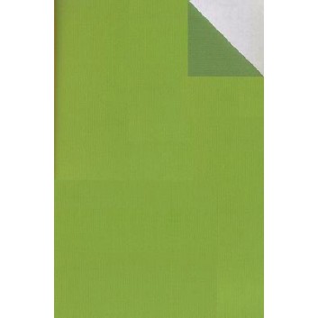  Geschenkpapier; 50 cm x 250 m; bicolor, zweiseitig farbig; kiwigrün-moosgrün; 60040; Kraftpapier, braun-enggerippt; Secare-Rolle 