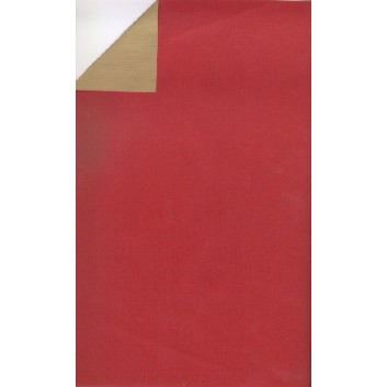  Geschenkpapier; 50 cm x 250 m / 70 cm x 250 m; bicolor, zweiseitig farbig; rot-gold; 60052; Kraftpapier, braun enggerippt; Secare-Rolle 