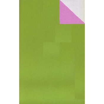  Geschenkpapier; 50 cm x 250 m / 70 cm x 250 m; bicolor, zweiseitig farbig; kiwigrün-rosa; 60093; Kraftpapier, weiß enggerippt; Secare-Rolle 