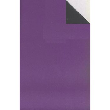  Geschenkpapier; 50 cm x 250 m / 70 cm x 250 m; bicolor, zweiseitig farbig; perl-violett - schwarz; 70131; Geschenkpapier, glatt; Secare-Rolle 