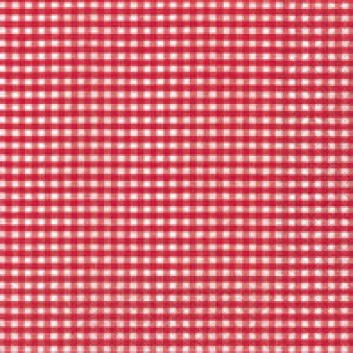  Paper + Design Servietten, Vichy; 33 x 33 cm; Vichy red; rot; 20973; 3-lagig; 1/4-Falz (quadratisch); Zelltuch 