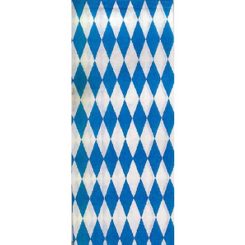  Geschenkpapier; 70 cm x 2 m; bayerisch Raute; weiß-blau; Offset-glatt; Röllchen 