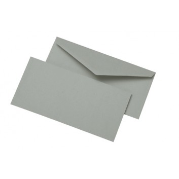  Briefumschläge; 110 x 220 mm (DIN Lang); recycling-grau; ohne Fenster; nassklebend; Spitzklappe; 75 g/qm; 30005370 