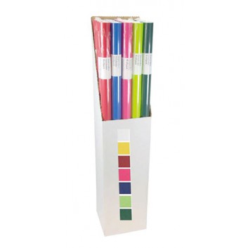  Werola Packpapier; 1 x 4 m; uni-matt; zitronengelb; 5070-91; Kraftpapier weiß, enggerippt; Röllchen; ca. 60 g/qm 