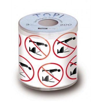  Paper + Design Toilettenpapier mit Design; Stop it; 00156; 200 Blatt/Rolle; 3-lagig, Zelltuch; Einzel verpackt in Geschenkklarsichtbox. 