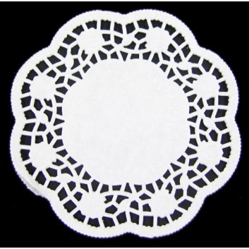  dekorativ Demmler Tassendecken; 10 cm; weiß; Rose; rund; 5 cm 