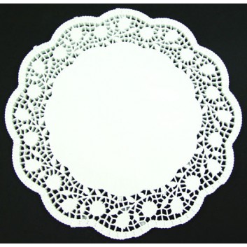  dekorativ Demmler Tortenspitzen, rund; verschiedene Formate; weiß; Rose; rund 