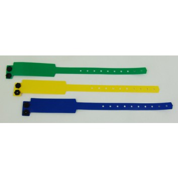  Identkontroller Armband; verschiedene Farben; wasserfest; PE, reißfest; 250 x 24 mm 
