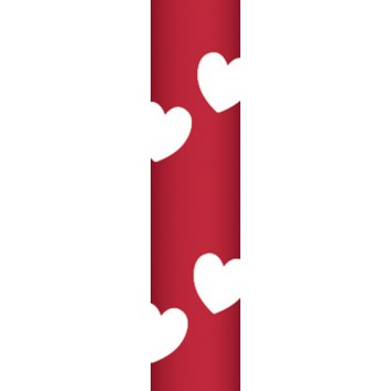  Ursus Papierstrohhalme M; Herzen; rot; 200 mm; 80 mm; Papier; lebensmittelecht, wasserfest; in Blisterverpackung 