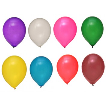  Globos Luftballons, groß transparent; verschiedene Kristallfarben; Ø ca. 31 cm; ca. 95/105 cm; Kristallfarben (transparent) 