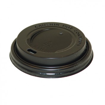  Deckel für  CTG = Coffee-to-go  Becher; für CTG-Becher #270002/082/132; schwarz; rund, mit Trinköffnung; PS = Polystyrol; ca. 80 mm; Rand genoppt 