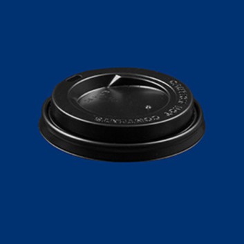  Deckel für  CTG = Coffee-to-go  Becher; für CTG-Becher #270004/083/084/133/135; schwarz; rund, mit Trinköffnung; PS = Polystyrol; 89,5 mm 