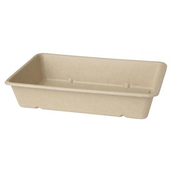  Duni Rechteck-Box Bagasse 1200ml braun; 1200 ml: 230 x 155 x 46 mm; braun; Bagasse (Nebenprodukt aus Zuckerrohr) 