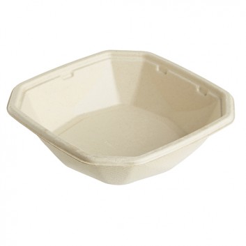  Duni Take-away-Schale Octabagasse 400ml; 400 ml: 152 x 152 x 38 mm; braun ecoecho®; Bagasse (Nebenprodukt aus Zuckerrohr) 