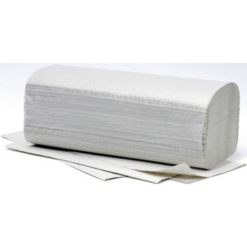  fripa Papierhandtuch 1-lagig grau; 1-lagig; V-Falz / Typ H3; 25 x 23 cm (B x L); Standard, Krepp; grau; 20 x 250 Tücher im Umkarton; für Spender H3 