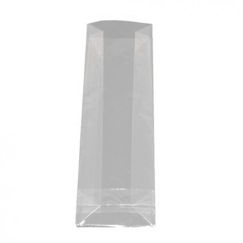  PP-Blockbodenbeutel mit Siegelnaht; 80 + 50 x 250 mm; hochtransparent, unbedruckt; 40 my; mit Siegelnaht; Polypropylen (OPP) 