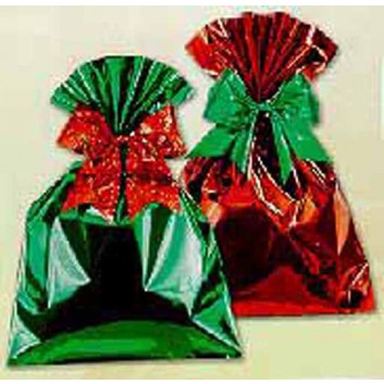  Präsent-Flachbeutel aus Folie; 25 x 40 cm; uni; uni metallic; ohne Klappe; Folie; Breite x Höhe 