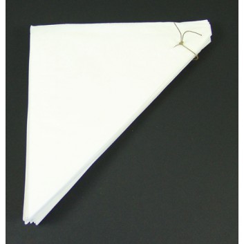  Pergamentersatz-Spitztüten; 23 cm; 250 g; weiß; unbedruckt; gefädelt; Pergamentersatz, 40 g/qm; für Pommes, fettdicht 