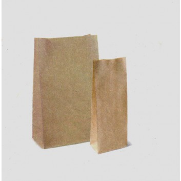  [e] green Blockbodenbeutel / Lunchbag; 26 + 16 x 36 cm; Lunchbag; braun, glatt; unbedruckt; Kraftpapier, unbeschichtet 