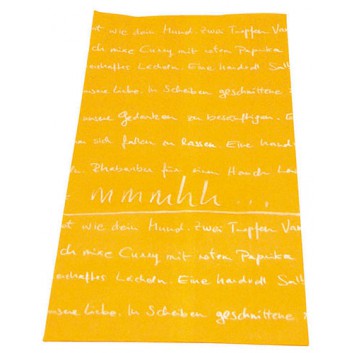  egepack Warmhaltebeutel / Hendlbeutel mmmhh; M: 15 + 5 x 30 cm; mmmhh; gelb mit weißer Schrift; Kraftpapier, PP-beschichtet; ohne Aluminium 