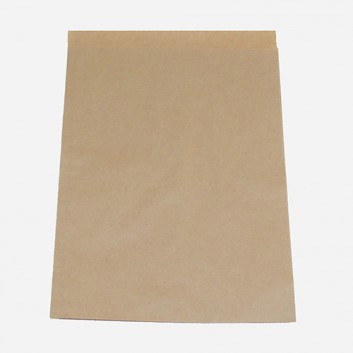  Papier-Flachbeutel; 175 x 230 mm; braun-glatt; Klappe ca. 20 mm; Kraftpapier glatt ca. 50 g/qm; Breite x Höhe + Klappe; Zweinahtflachbeutel 