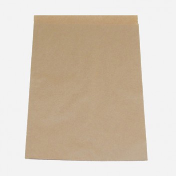  Papier-Flachbeutel; 175 x 230 mm; braun-glatt; Klappe ca. 20 mm; Kraftpapier glatt ca. 50 g/qm; Breite x Höhe + Klappe; Zweinahtflachbeutel 