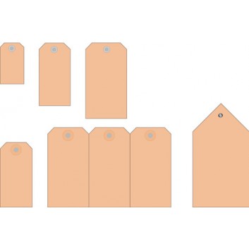  HERMA Hängeetiketten; verschiedene Formate; chamois; mit Kunststoff - oder Metallöse; ohne Faden, mit Aufhängeloch; verschiedene Größen; Karton 