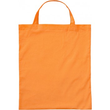  Baumwoll-Tragetasche mit Schlaufe; 36 x 41 cm; uni, durchgefärbt; orange; mit 13 cm Schlaufen; Baumwolle; Breite x Höhe 