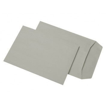  Versandtaschen; 229 x 324 mm (DIN C4); recycling-grau; ohne Fenster; selbstklebend; gerade Klappe; 90 g/qm; 30005520 