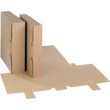  Progress Versandbox für Ordner; braun; für schmale oder breite Ordner; 2 Formate; Wellpappe 1-wellig; versandsicherer Steckverschluß 1-teilig 