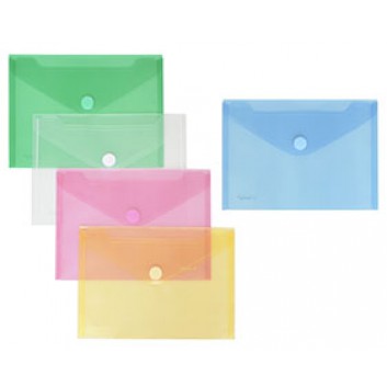  FolderSys Sichtmappe mit Klettverschluß; für DIN A5 quer; verschiedene Farben; milchig; an der langen Seite; mit Klettverschluß; Polypropylen 