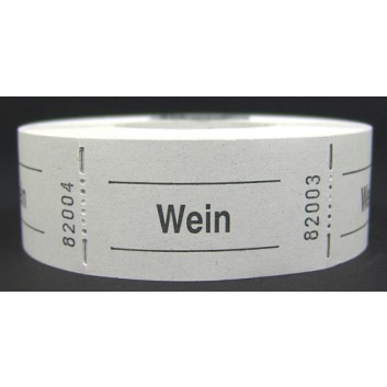  Gutschein-Rolle; 'Wein'; 1 = weiß; 500 Abrisse; 57 x 30 mm 