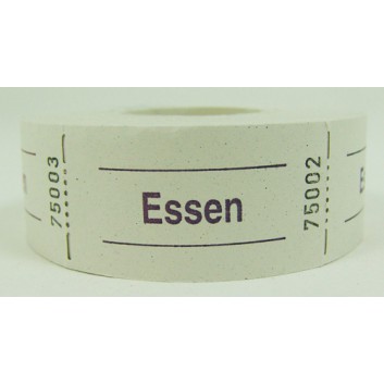  Gutschein-Rolle; 'Essen'; 1 = weiß; 500 Abrisse; 57 x 30 mm 