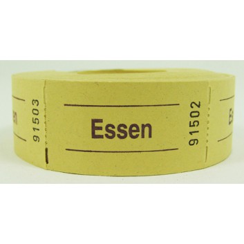  Gutschein-Rolle; 'Essen'; 2 = gelb; 500 Abrisse; 57 x 30 mm 