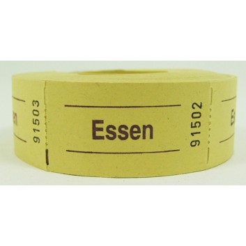  Gutschein-Rolle; 'Essen'; 2 = gelb; 500 Abrisse; 57 x 30 mm 