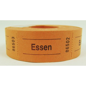  Gutschein-Rolle; 'Essen'; 3 = orange; 500 Abrisse; 57 x 30 mm 