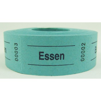 Gutschein-Rolle; 'Essen'; 7 = blau; 500 Abrisse; 57 x 30 mm 