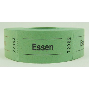  Gutschein-Rolle; 'Essen'; 8 = grün; 500 Abrisse; 57 x 30 mm 