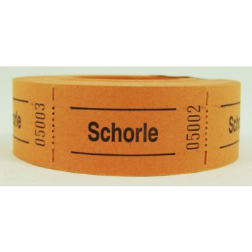  Gutschein-Rolle; 'Schorle'; 3 = orange; 500 Abrisse; 57 x 30 mm 