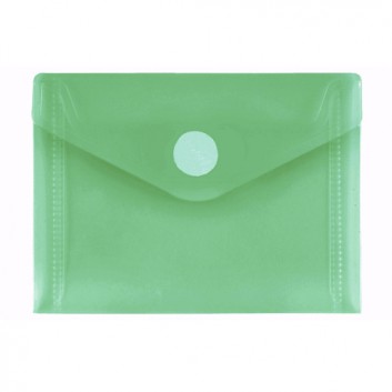  FolderSys Sichtmappe mit Klettverschluß; für DIN A7 quer; grün; milchig; an der langen Seite; mit Klettverschluß; Polypropylen; 0,20 mm; keine 