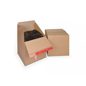  ColomPac Schnellfaltkarton,Eurobox +SK-Verschluß; 394 x 394 x 387 mm; braun; 1-wellig, B-Welle; Wellpappe, braun-braun 
